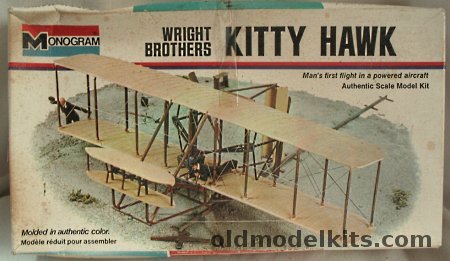 Monogram 1/40 Wright Brothers Kitty Hawk, 5300 plastic model kit